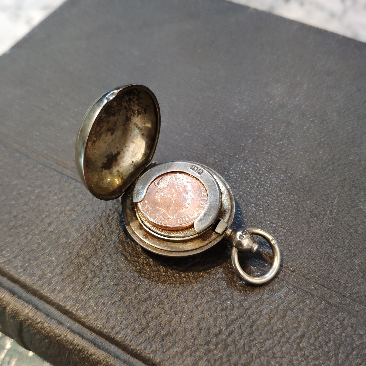 Hallmarked Silver Victorian c.1897 Coin Holder Blank