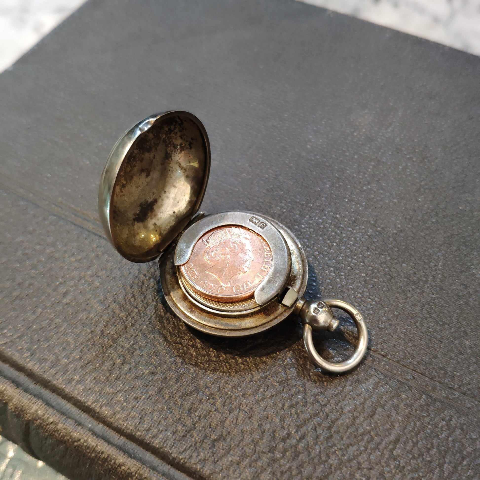Hallmarked Silver Victorian c.1897 Coin Holder Blank