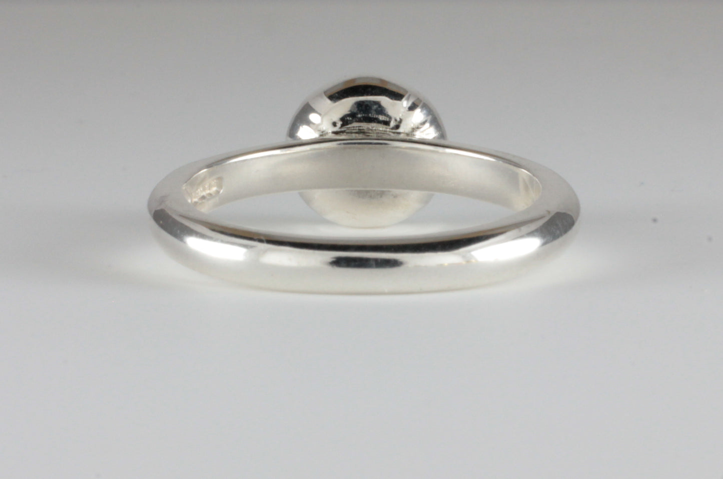 Cutdown 8-claw Georgian style Round Chrysoprase Cabochon Ring