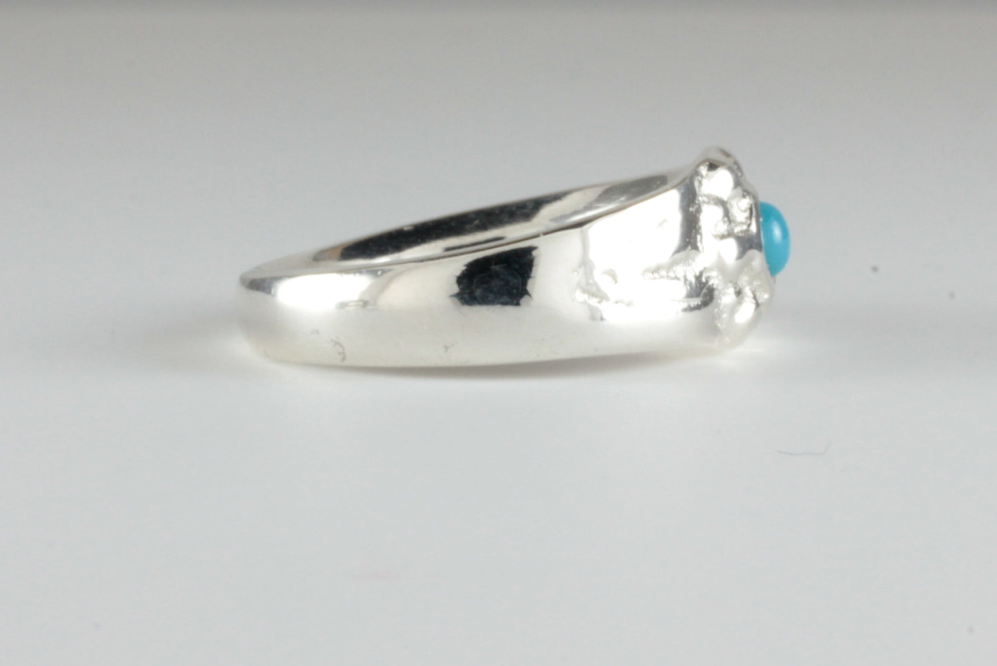 'Solis' Medieval style Silver and Turqouise Sunburst Ring