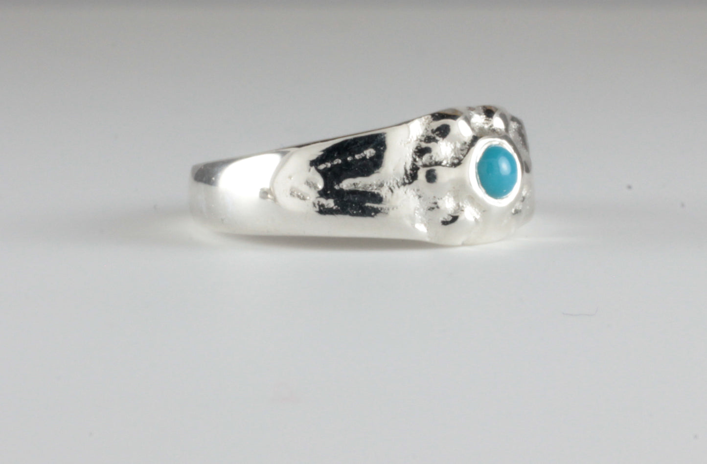 'Solis' Medieval style Silver and Turqouise Sunburst Ring