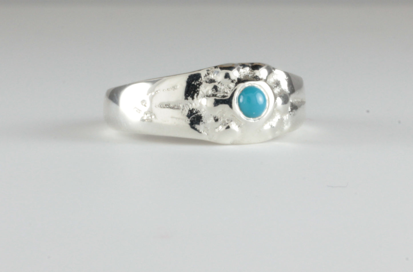 'Solis' Medieval style Silver and Turqouise Sunburst Ring