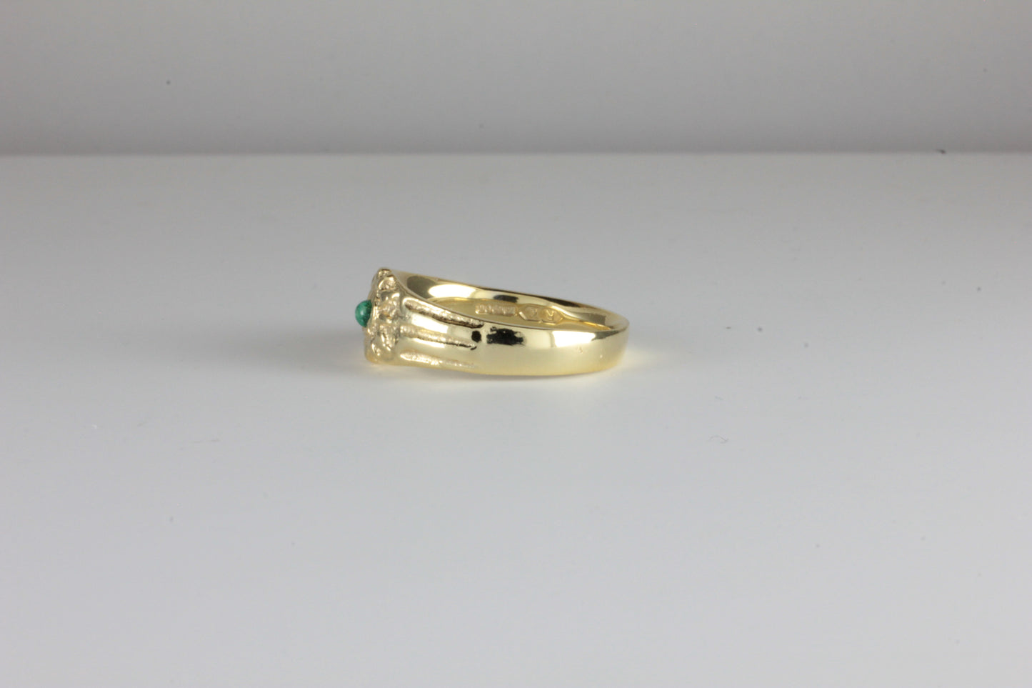 'Sonne' Medieval style 22ct Gold and Emerald Sunburst Ring