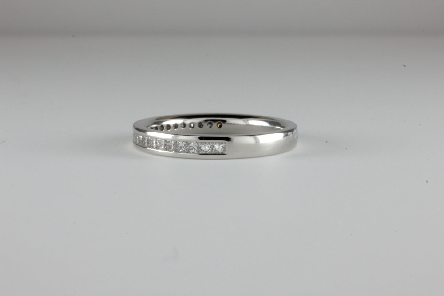Platinum Half Eternity Ring 0.33ct Princess Cut Diamonds