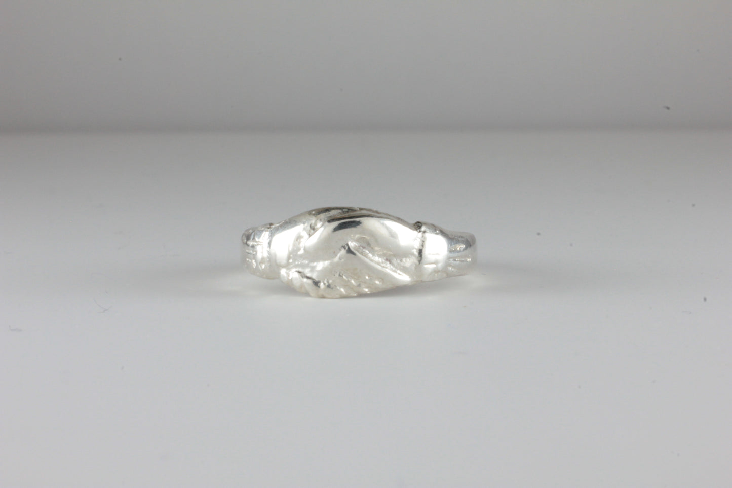 'Ludus' Clasped Hands Fede Ring C12th Medieval style