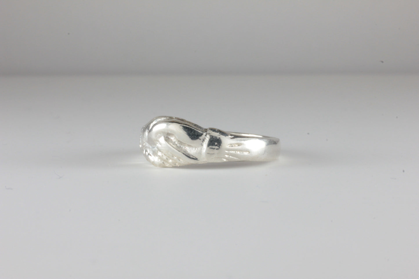 'Ludus' Clasped Hands Fede Ring C12th Medieval style