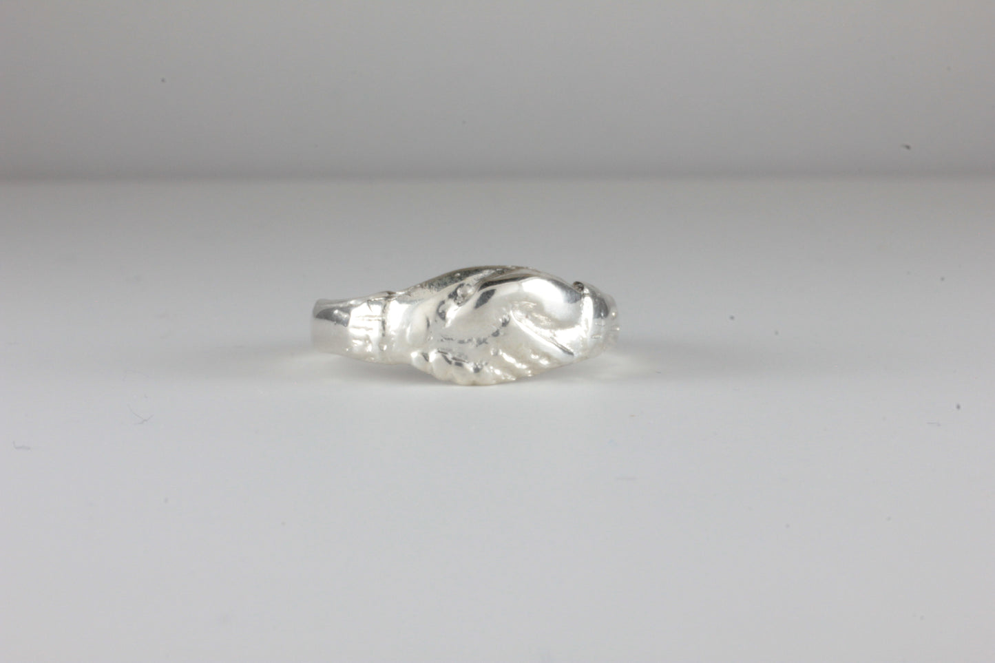 'Ludus' Handshake Fede Ring C12th Medieval style