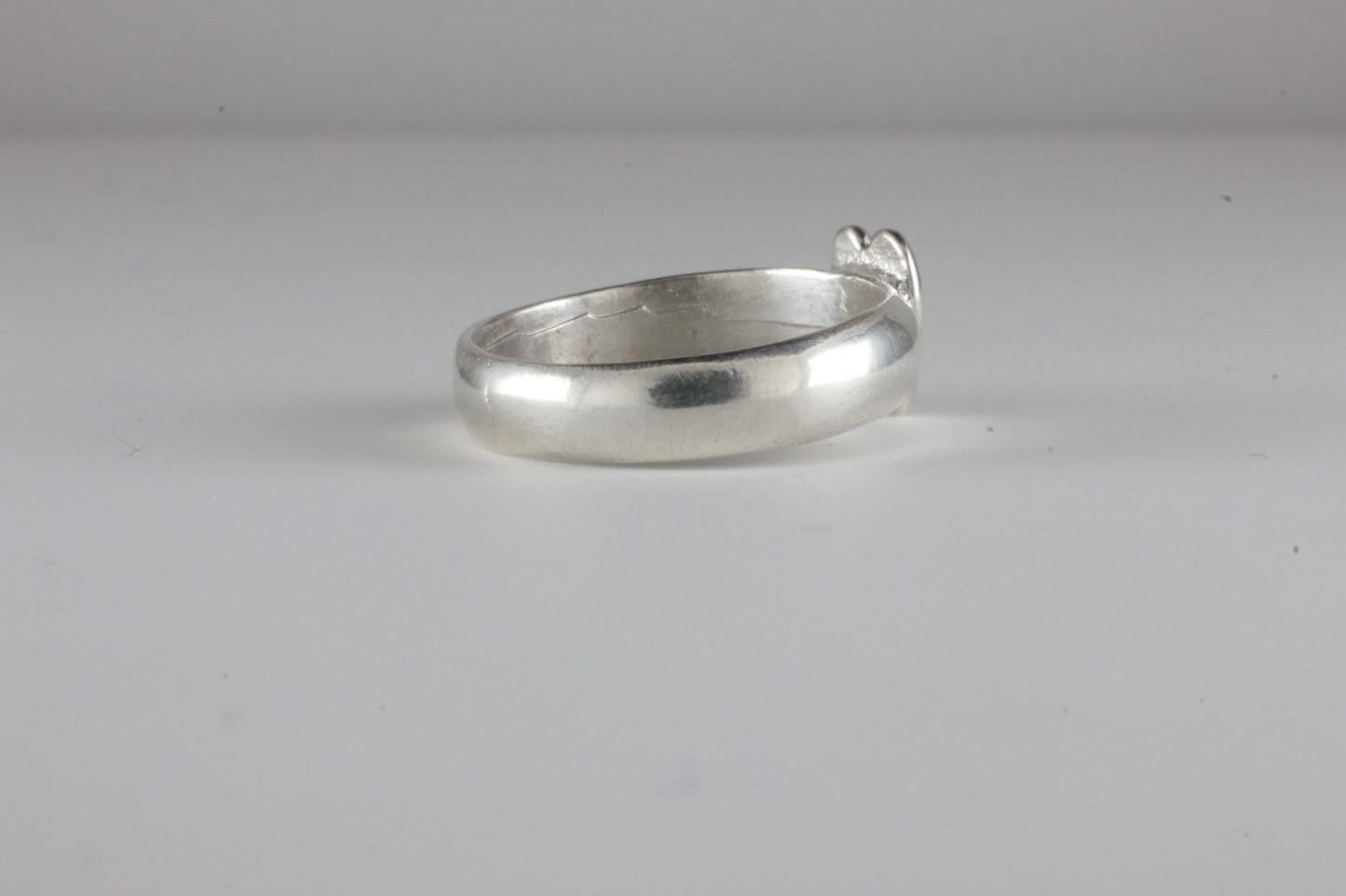 'Cordis' Medieval style Heart Ring Silver C15th