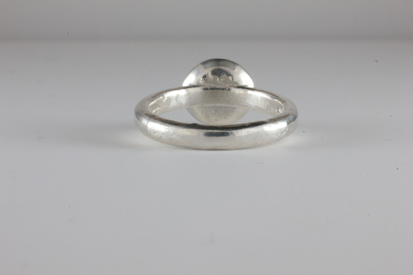 Double Bevel Disc Medieval style Signet Ring Silver C15th