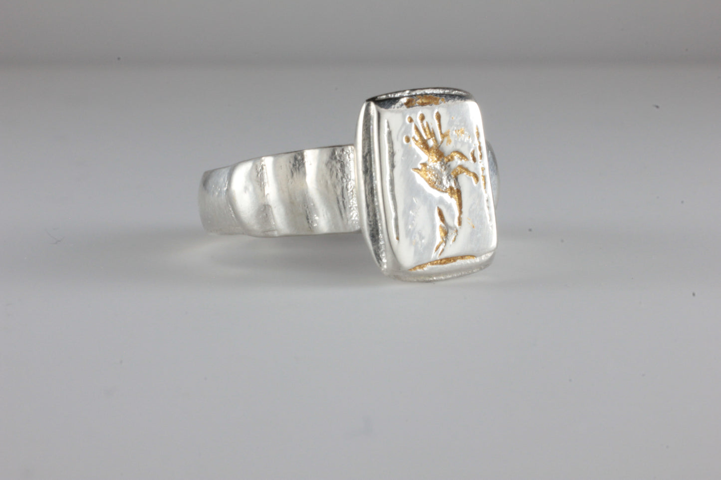 'Vernatio' Phoenix Roman c.400AD Style Ring Silver