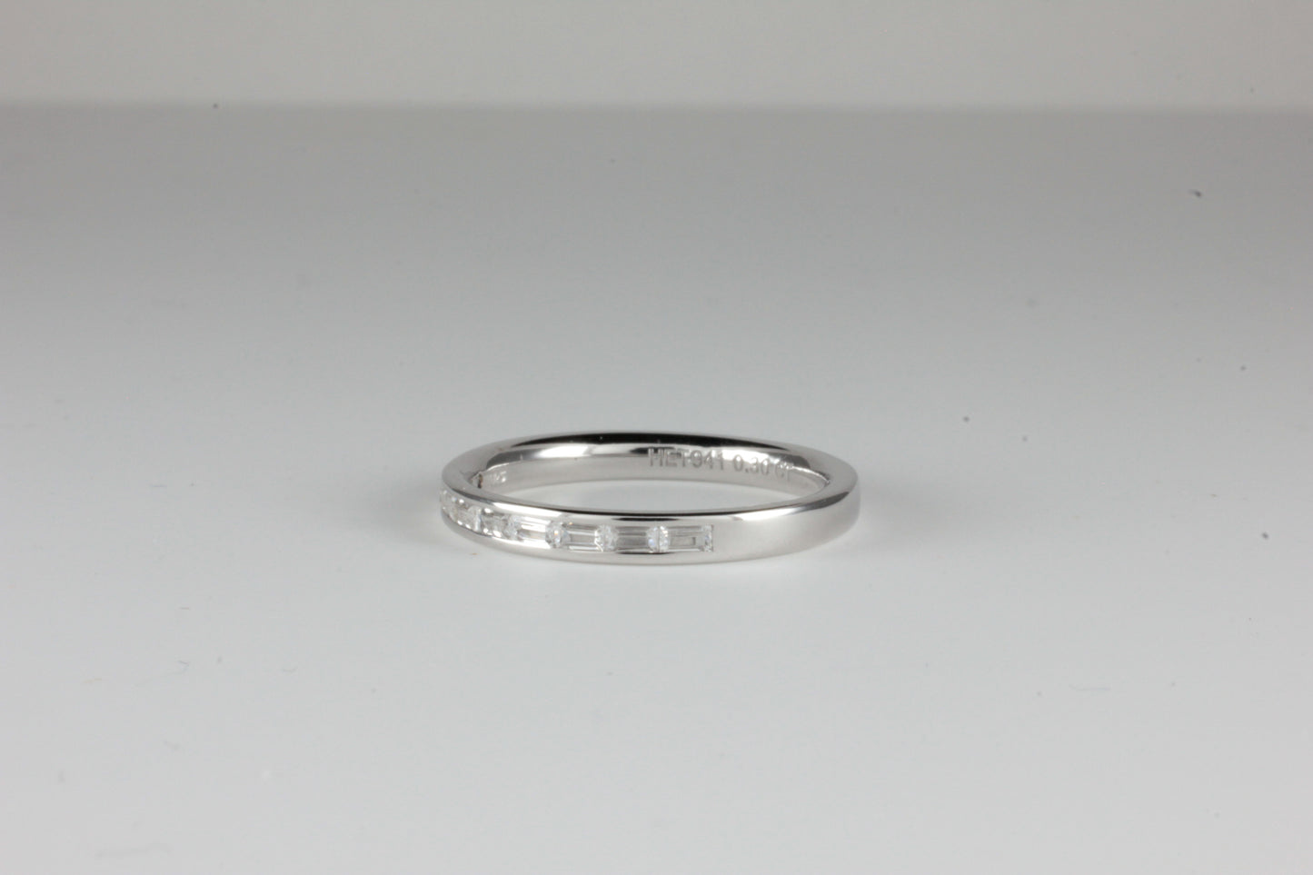 Platinum Eternity Art Deco Style Ring 0.33ct Baguette Cut Diamonds