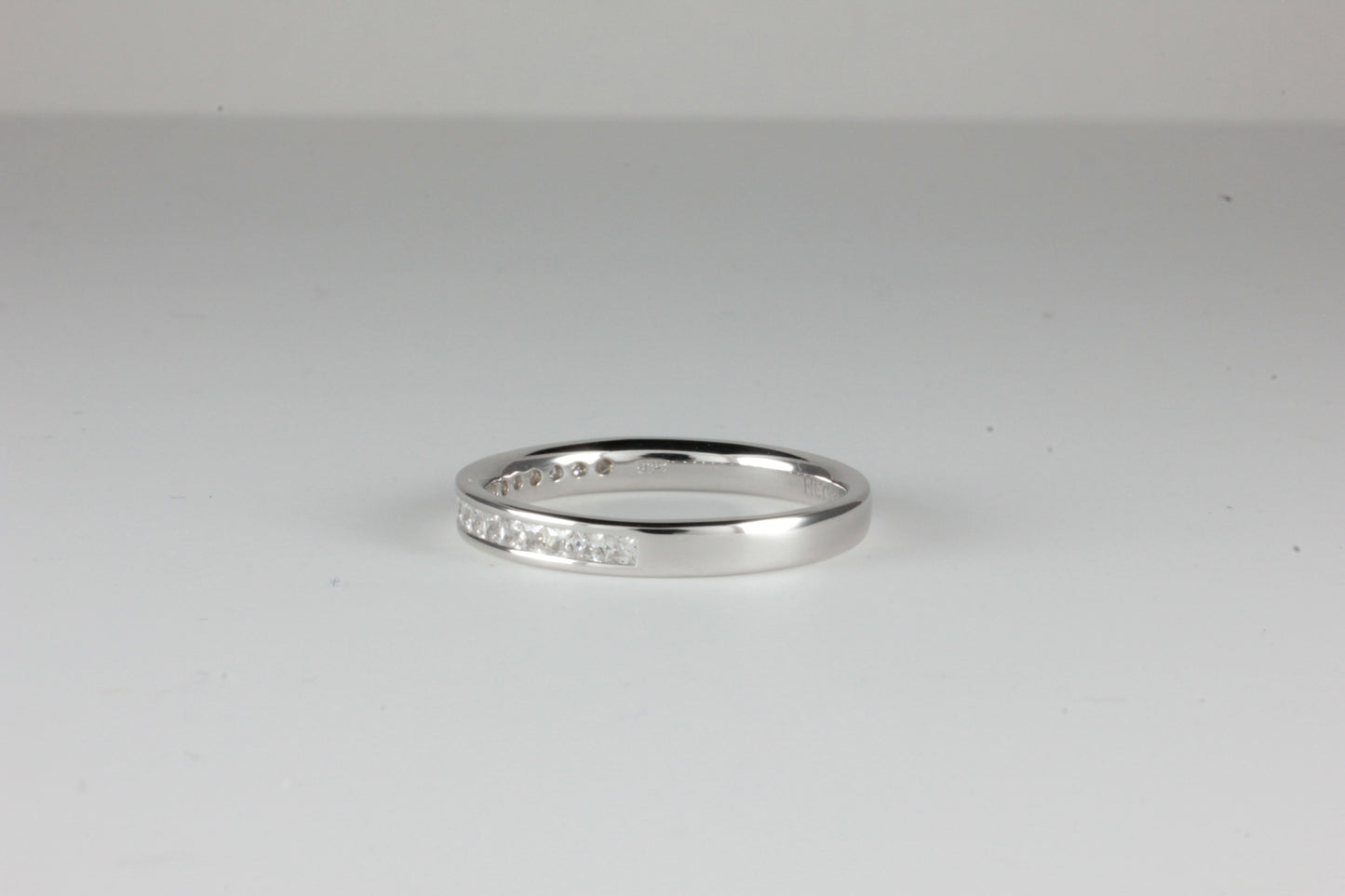 Platinum Half Eternity 0.50ct Ring Princess Cut Diamonds