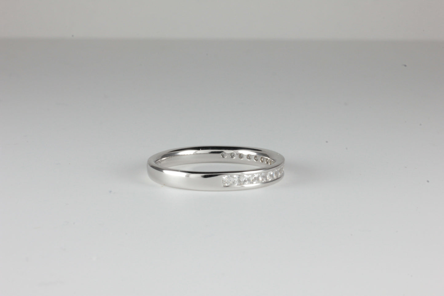 Platinum Half Eternity 0.50ct Ring Princess Cut Diamonds
