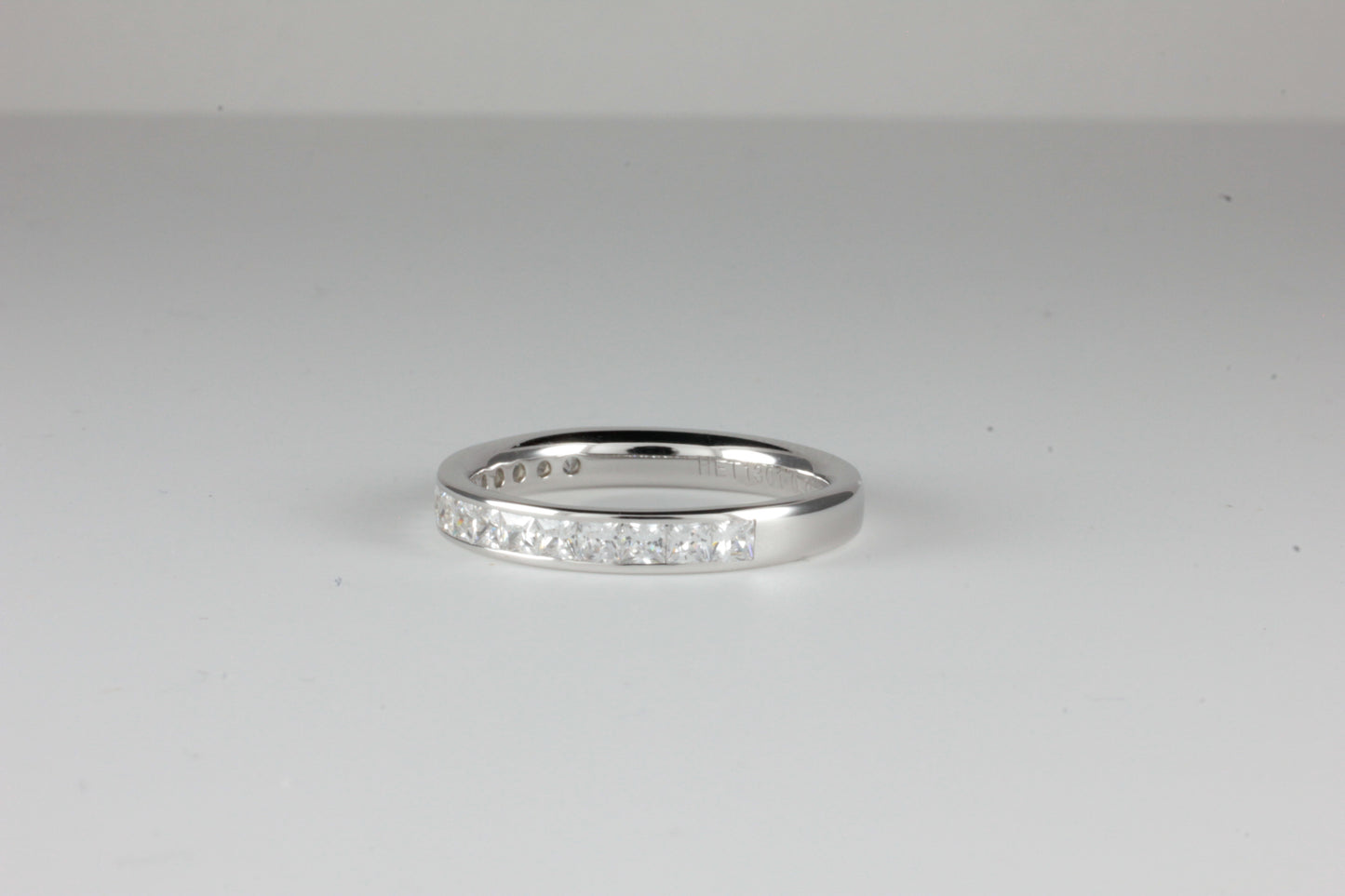 Platinum Half Eternity 0.75ct Ring Princess Cut Diamonds
