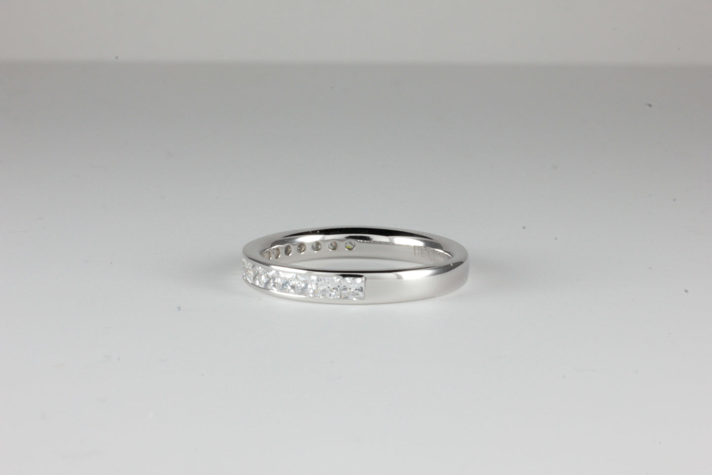 Platinum Half Eternity 0.75ct Ring Princess Cut Diamonds