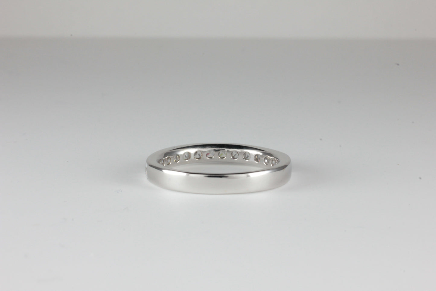Platinum Half Eternity 1.00ct Ring Princess Cut Diamonds