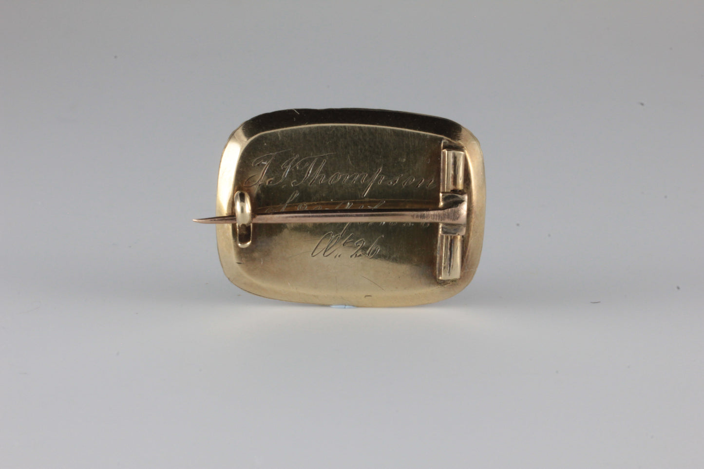 Antique Mourning brooch c.1828 memento mori pin