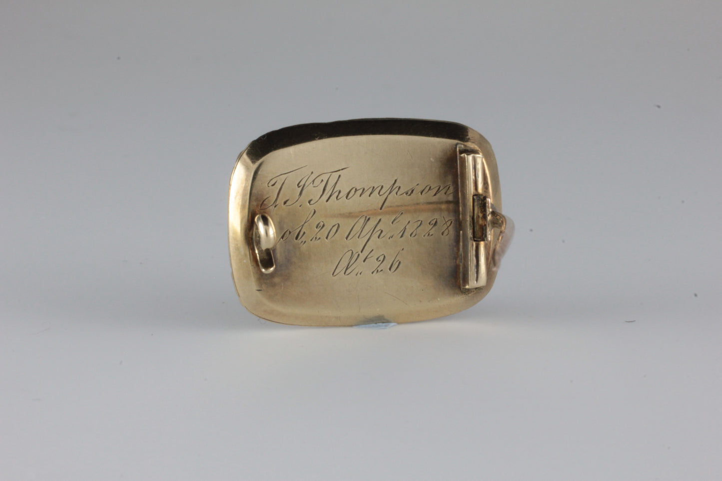 Antique Mourning brooch c.1828 memento mori pin
