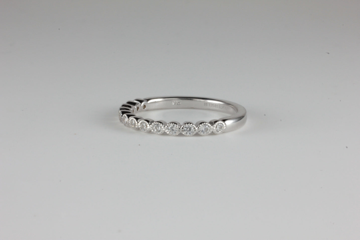 0.25ct total Rub over with Milgrain Diamonds Wedding / Eternity Band