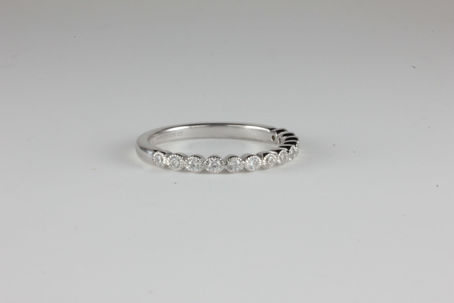 0.25ct total Rub over with Milgrain Diamonds Wedding / Eternity Band