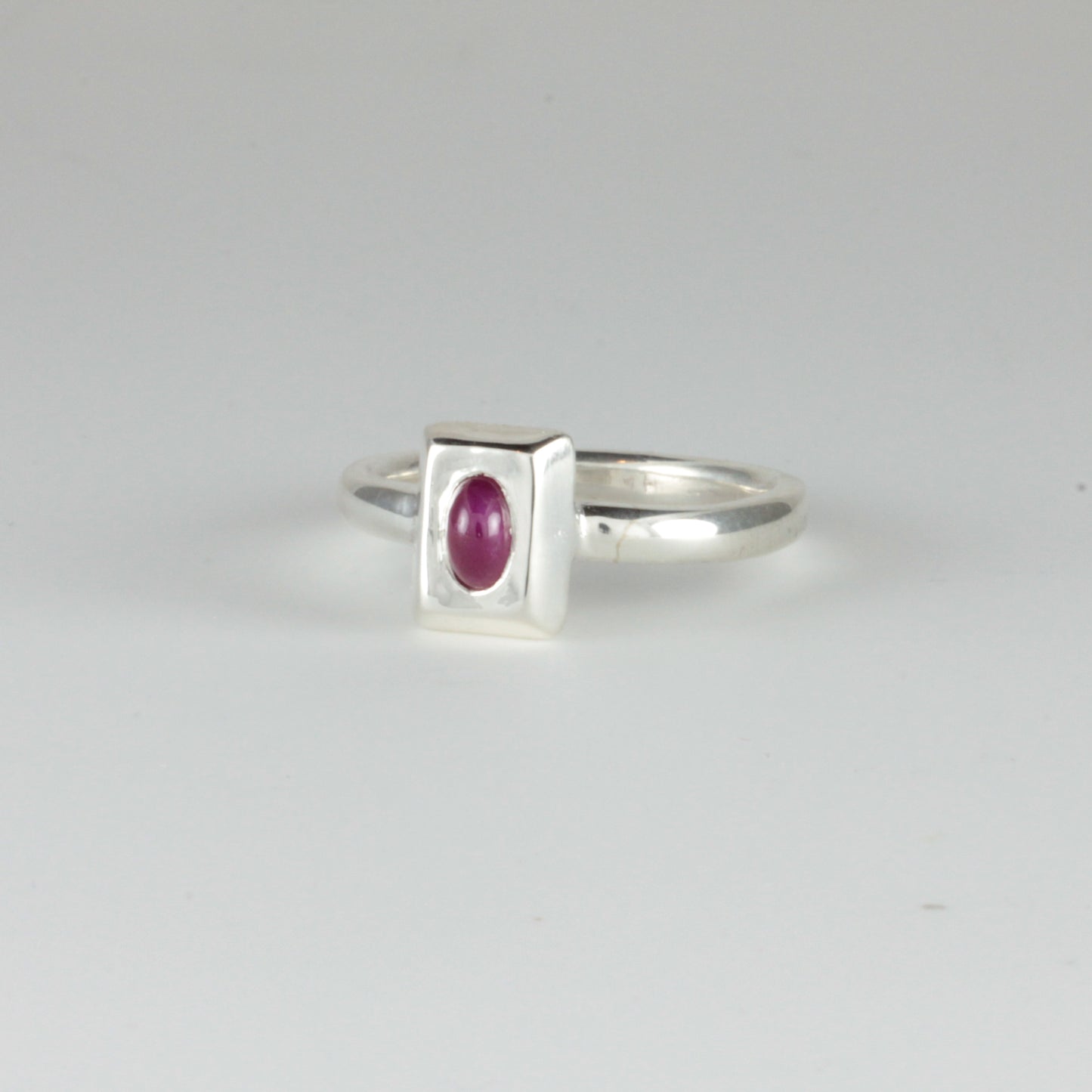 C13th-14th Medieval Style 'Pie Dish' Ring with Oval Ruby Cabochon