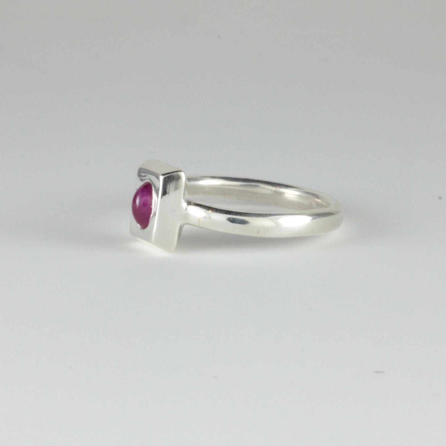 C13th-14th Medieval Style 'Pie Dish' Ring with Oval Ruby Cabochon