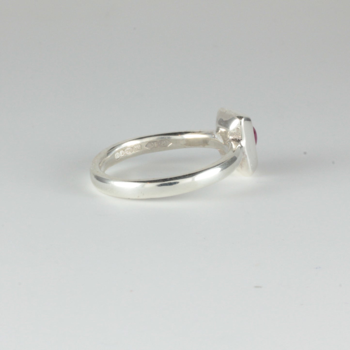 C13th-14th Medieval Style 'Pie Dish' Ring with Oval Ruby Cabochon