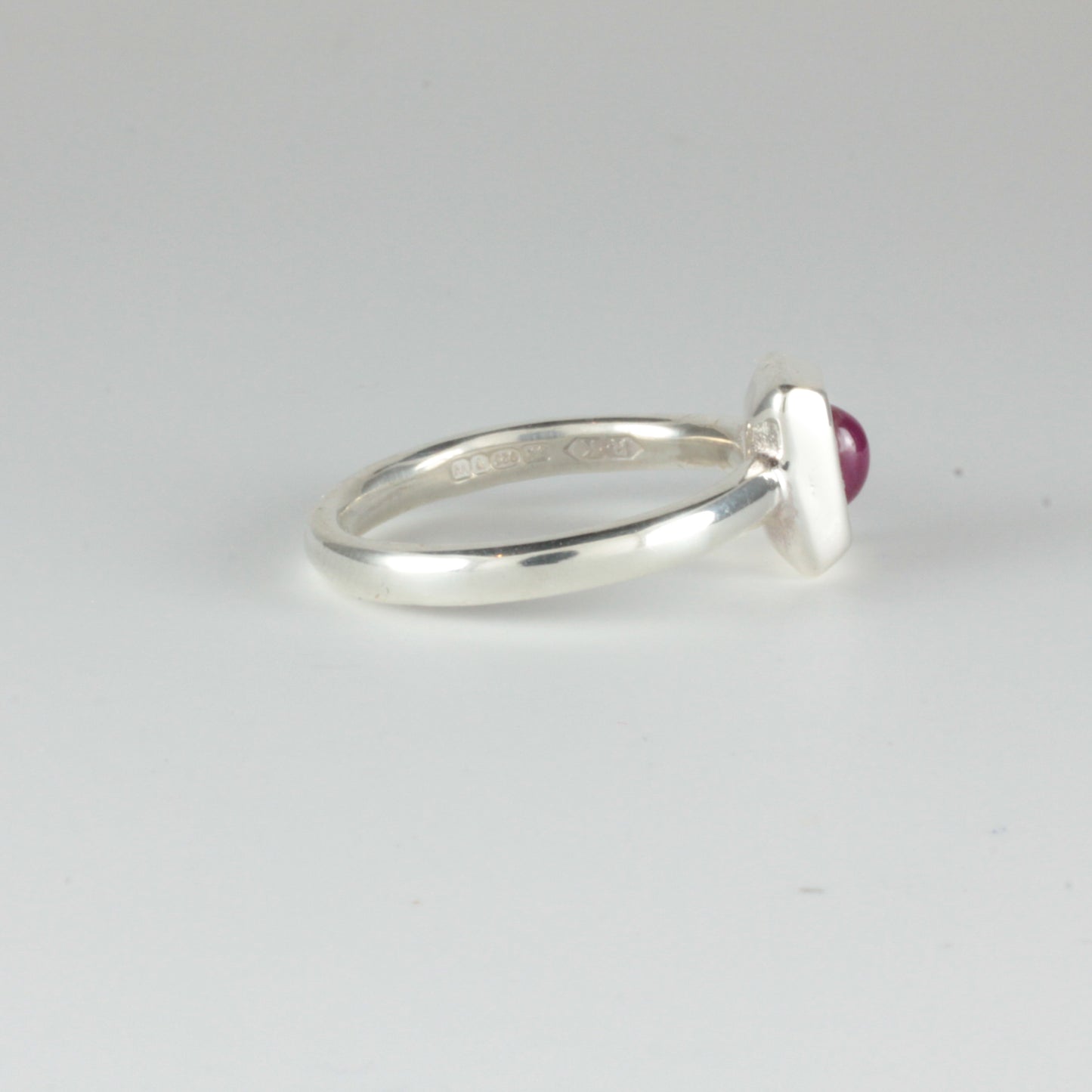 C13th-14th Medieval Style 'Pie Dish' Ring with Oval Ruby Cabochon