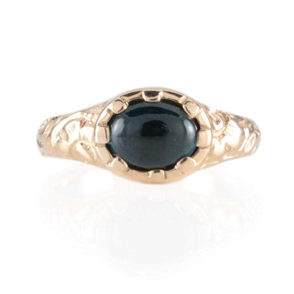 Ruben König Jewellery- 'Nida' Georgian style Oval Topaz Cabochon Ring