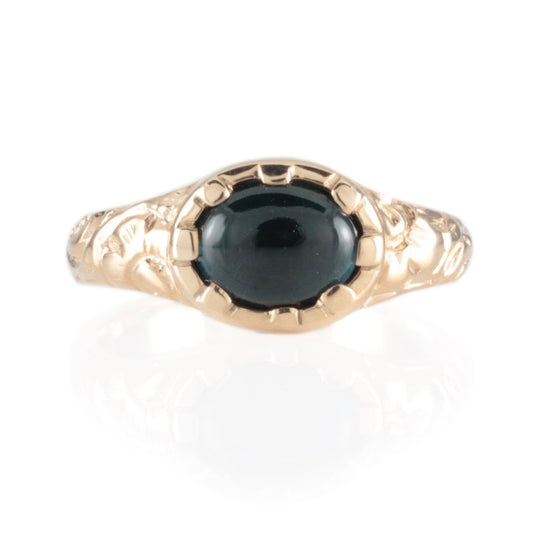 Ruben König Jewellery- 'Nida' Georgian style Oval Topaz Cabochon Ring