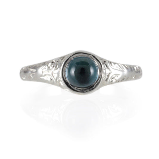 'Narona' Victorian style Round Topaz Cabochon Ring