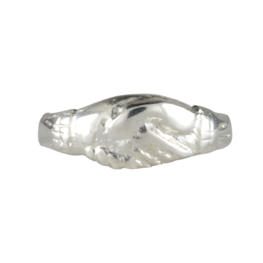 'Ludus' Clasped Hands Fede Ring C12th Medieval style