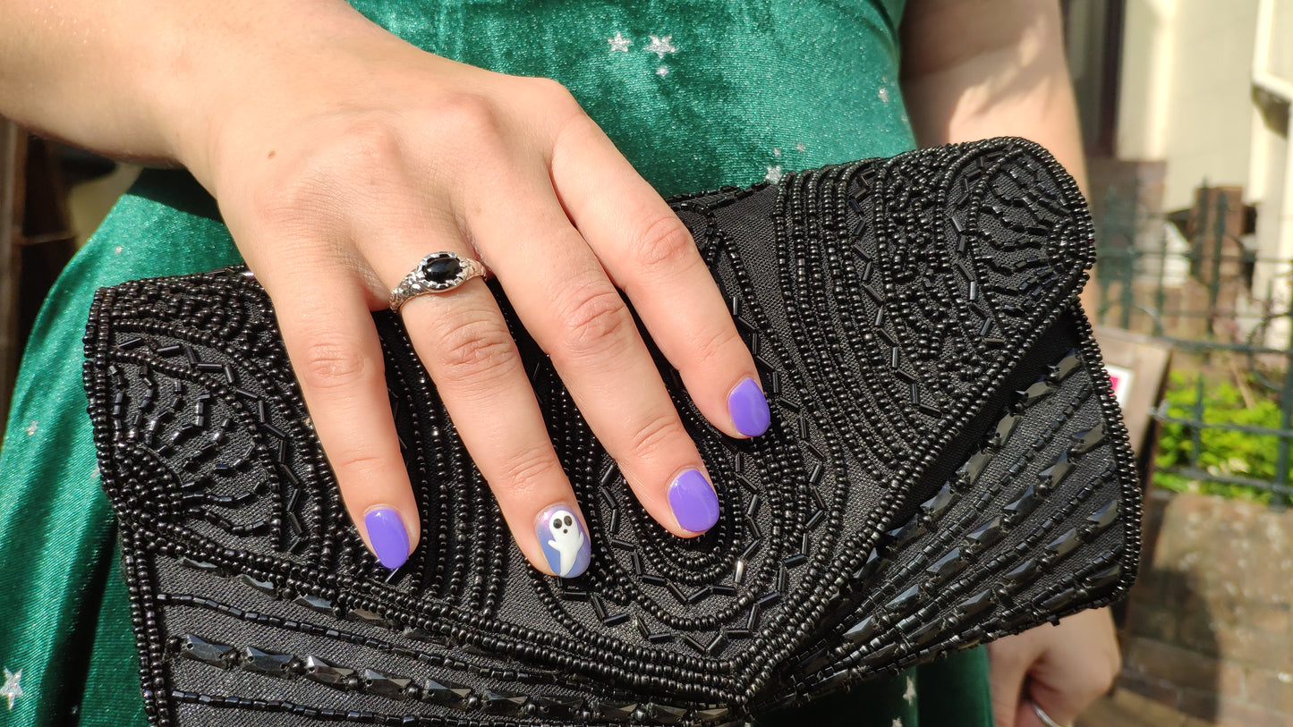 Ruben König Jewellery- 'Nida' Georgian style Oval Onyx Cabochon Ring