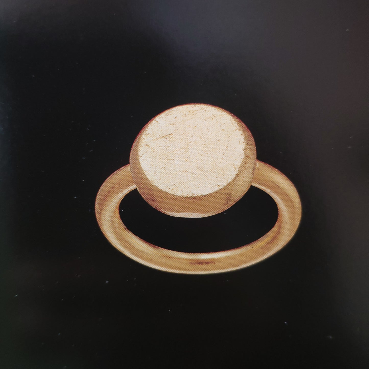 Double Bevel Disc Medieval style Signet Ring Silver C15th