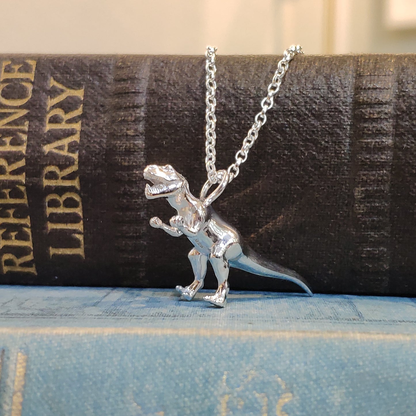 Sterling Silver Dinosaur Pendant T-Rex
