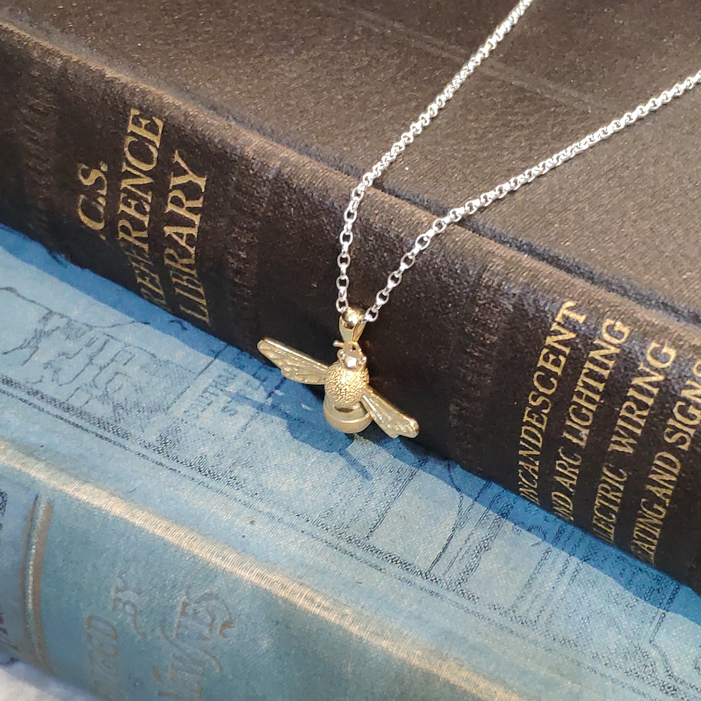 Sterling Silver Gold Plated Bee Pendant