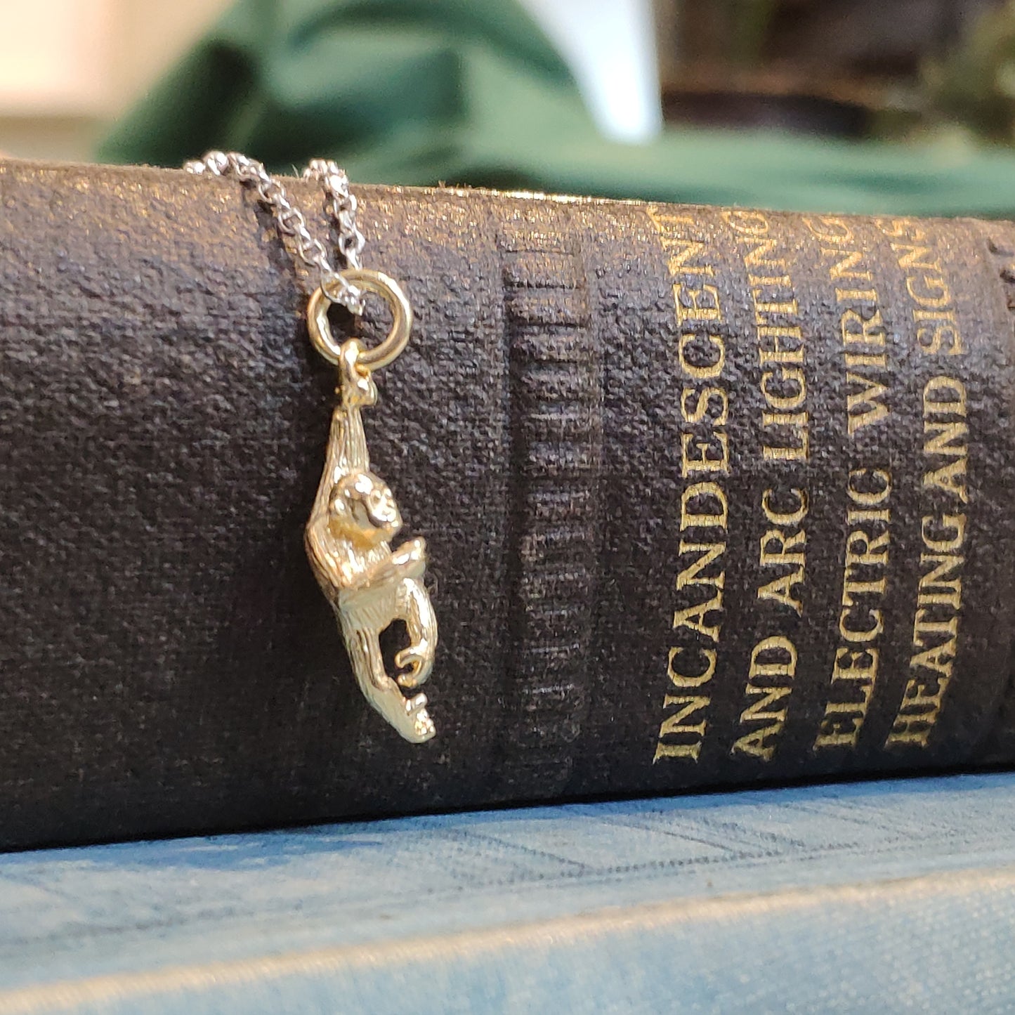 Sterling Silver Gold Plated Cheeky monkey Pendant