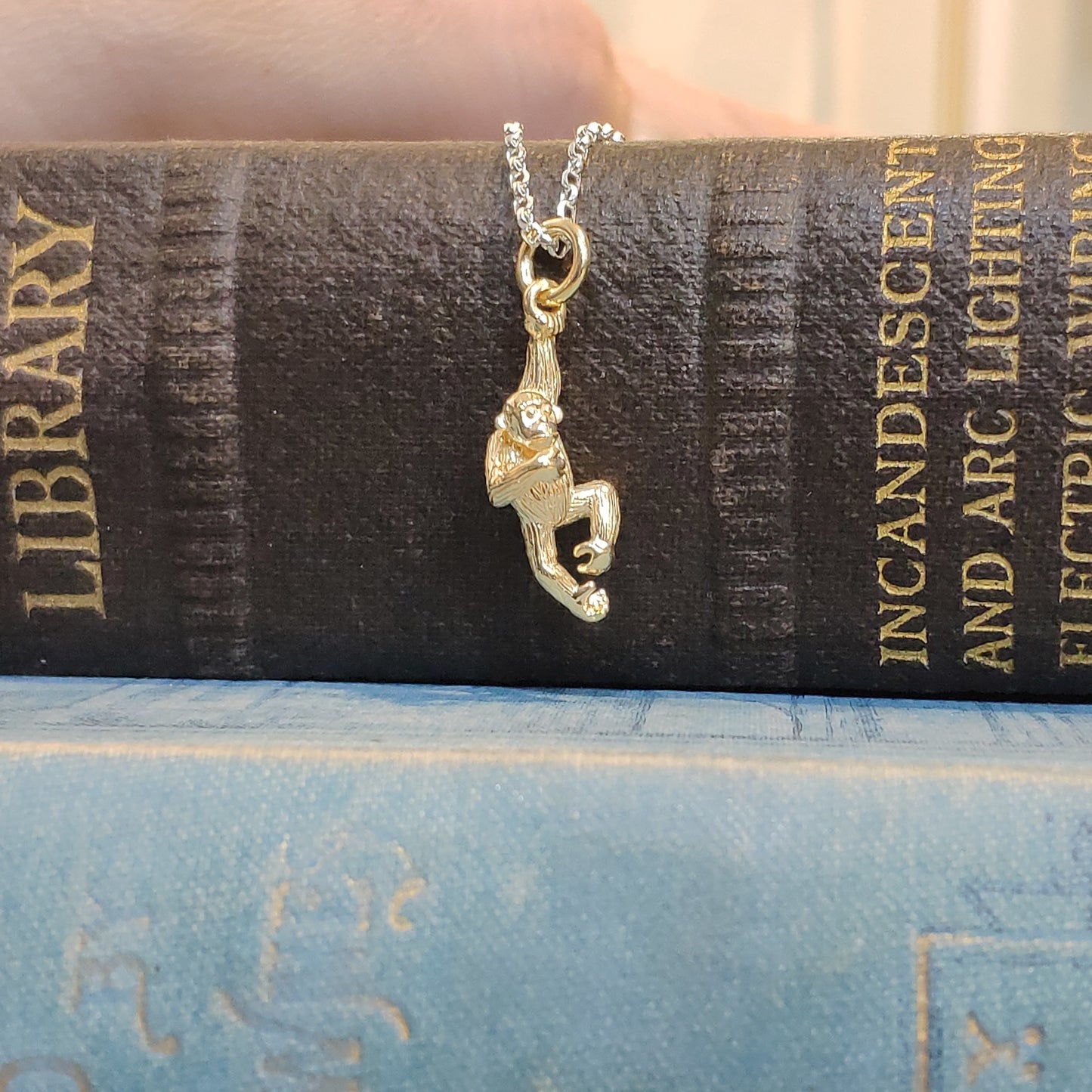 Sterling Silver Gold Plated Cheeky monkey Pendant