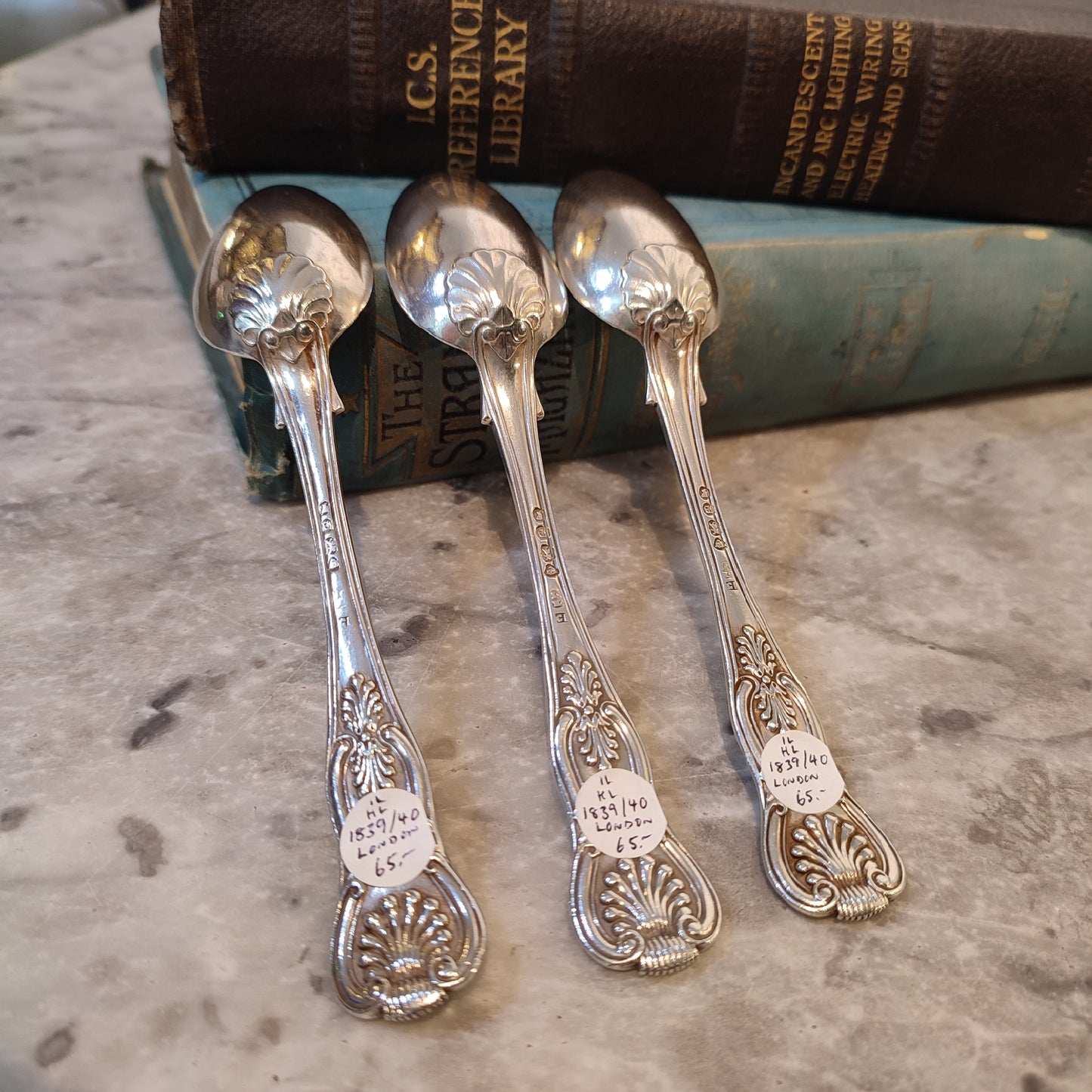 c.1839 Hallmarked Silver Early Victorian Teaspoons by John and Henry Lias Silverware