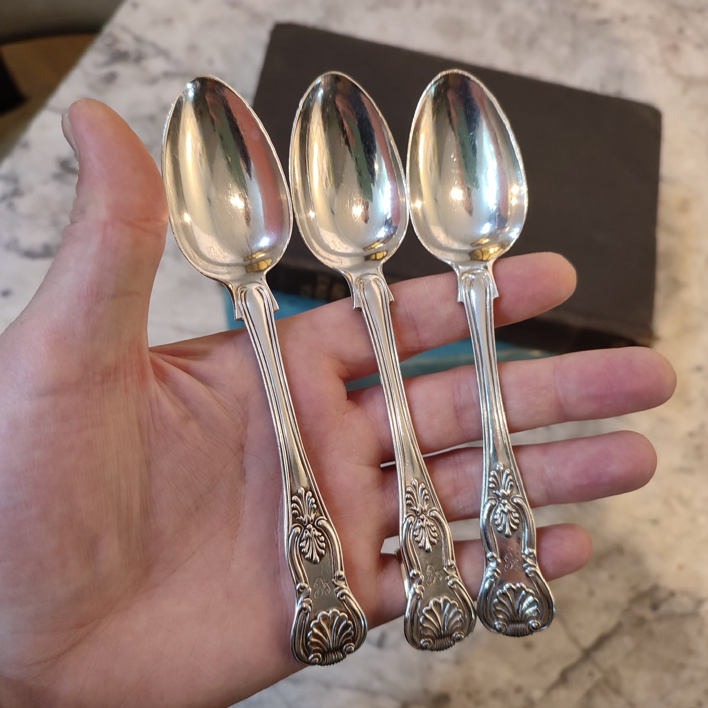 c.1839 Hallmarked Silver Early Victorian Teaspoons by John and Henry Lias Silverware