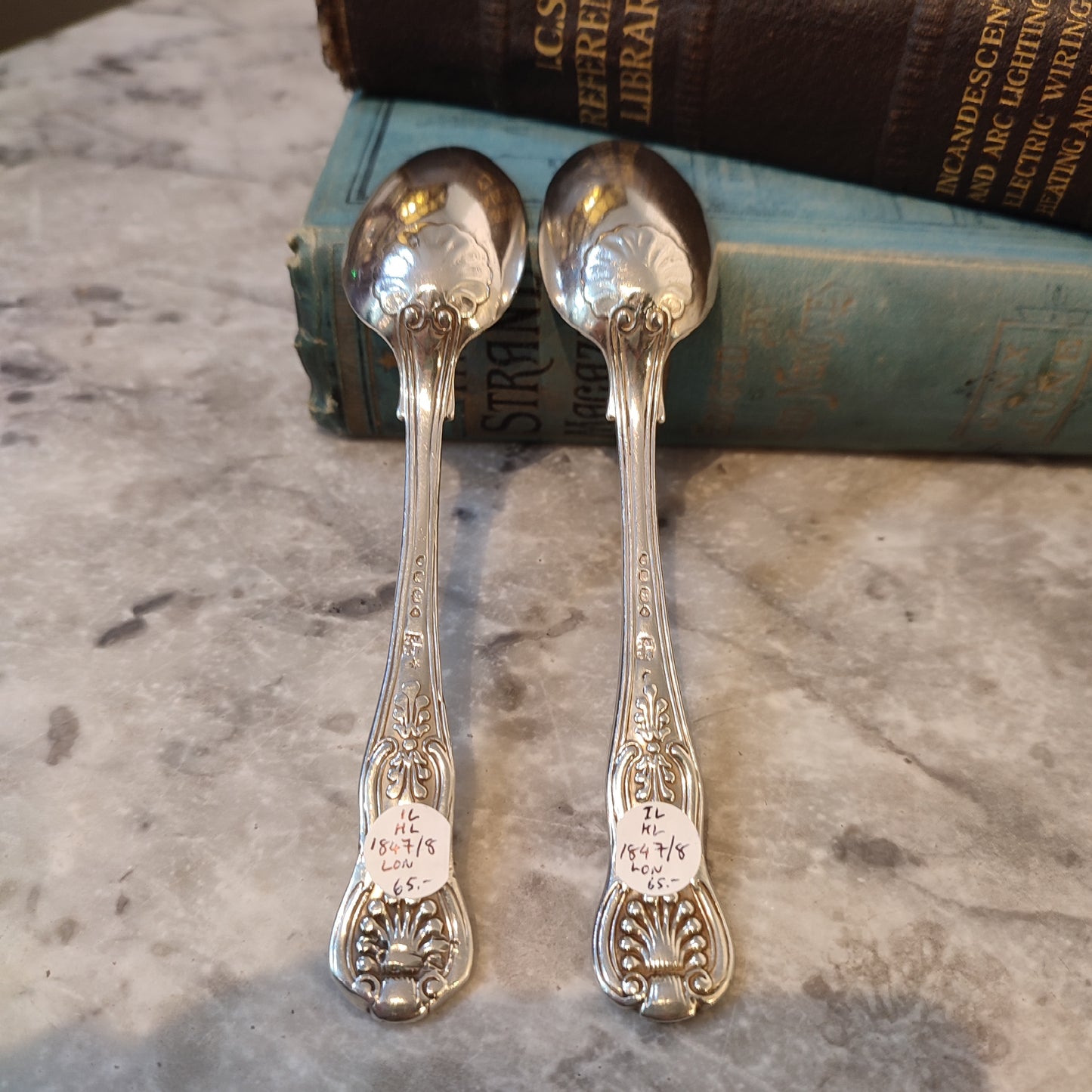 c.1847 Hallmarked Silver Early Victorian Teaspoons by John and Henry Lias Silverware