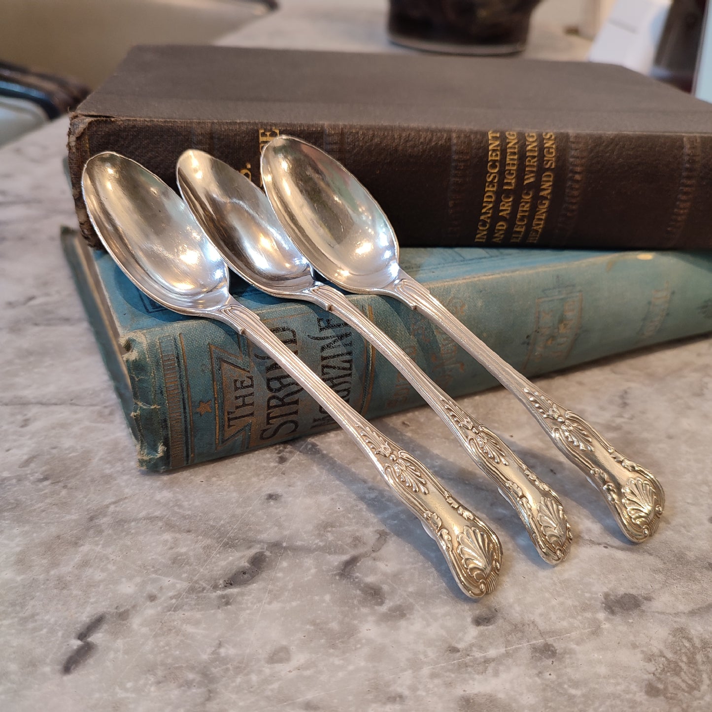 c.1894 Hallmarked Silver Victorian Teaspoons by John Round & Son Silverware