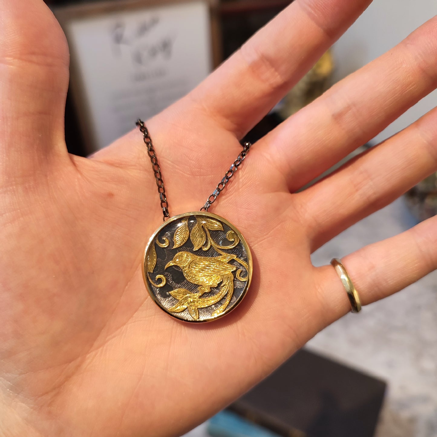 Bird of Paradise Japanese Inspired Pendant & Necklace