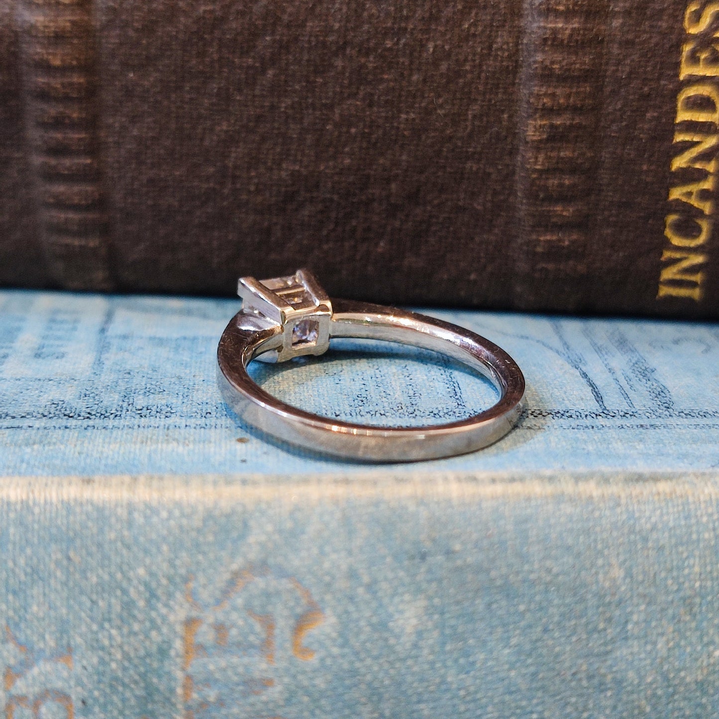 1.06ct Champagne Princess Cut Diamond Modern Engagement Ring