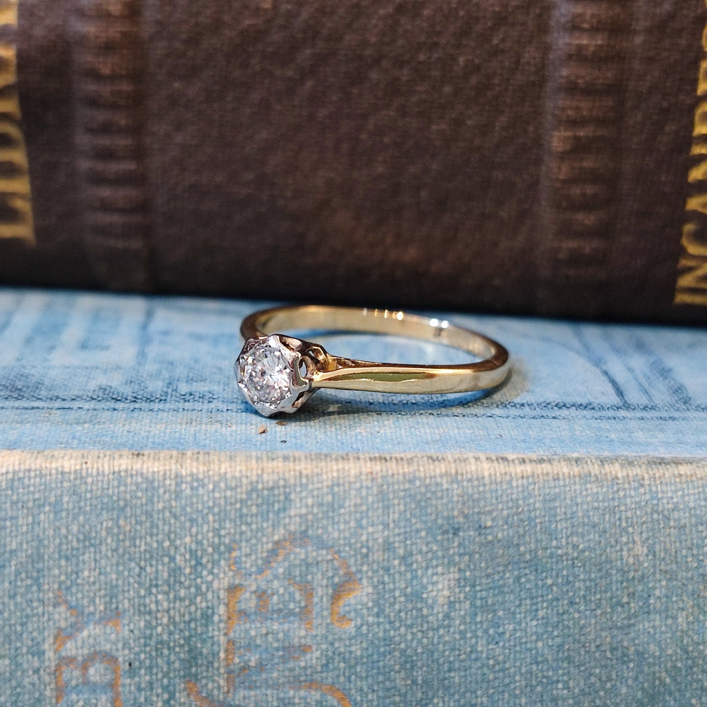 Vintage 0.20ct Diamond Ring in 18ct Yellow Gold Illusion set