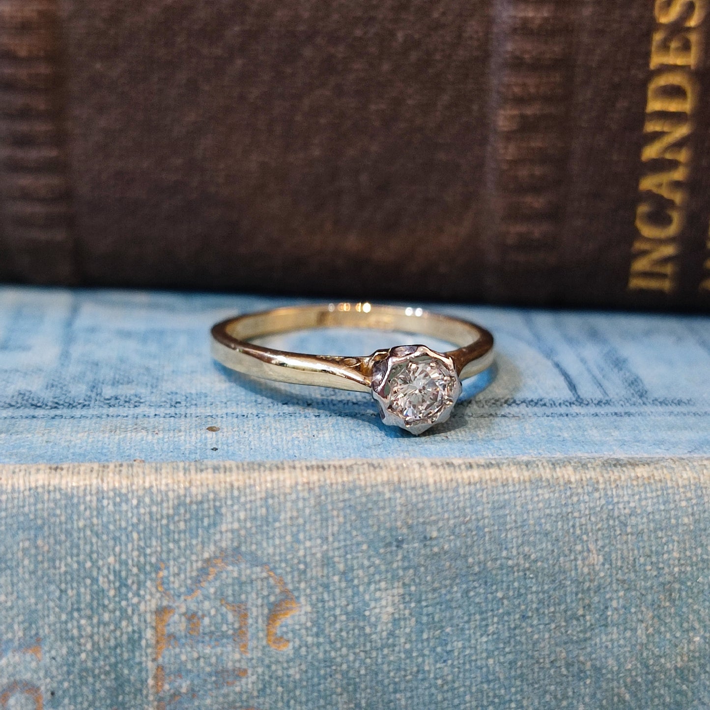 Vintage 0.20ct Diamond Ring in 18ct Yellow Gold Illusion set