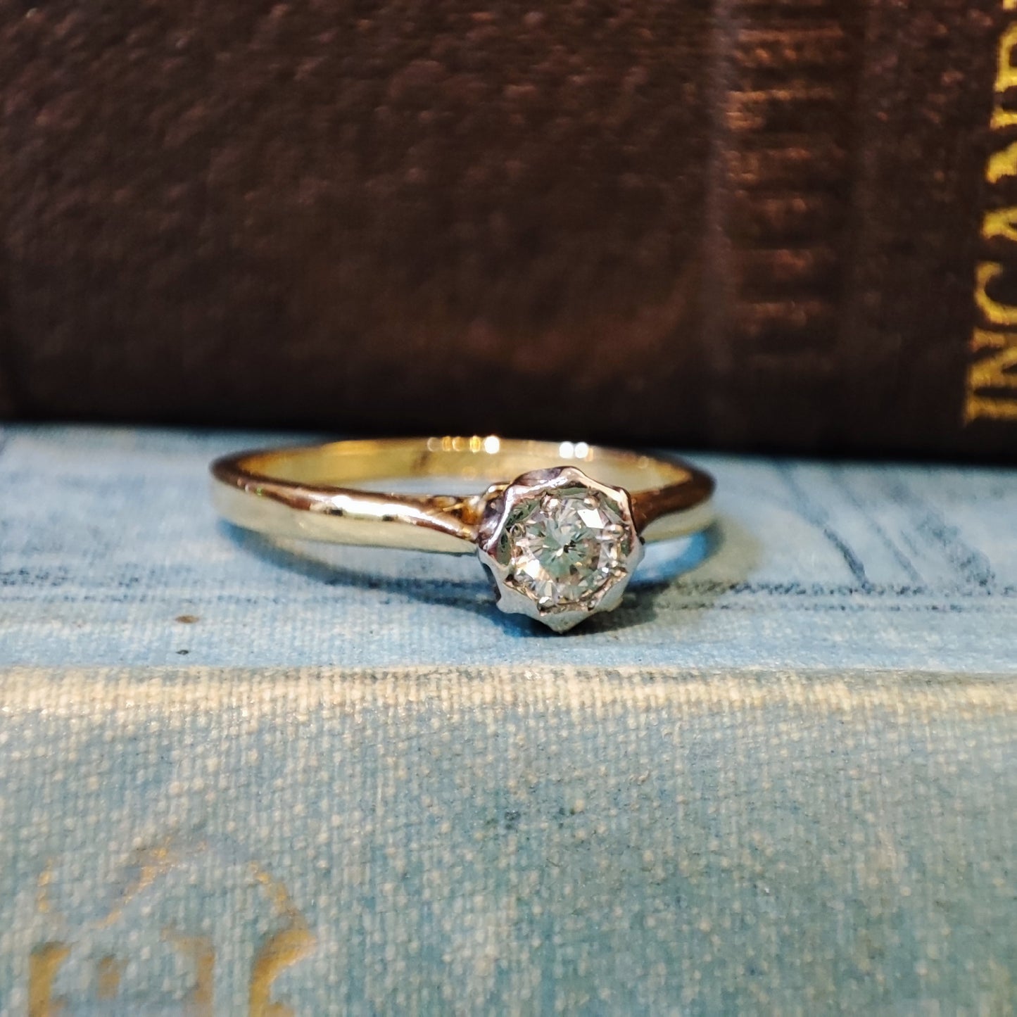 Vintage 0.20ct Diamond Ring in 18ct Yellow Gold Illusion set