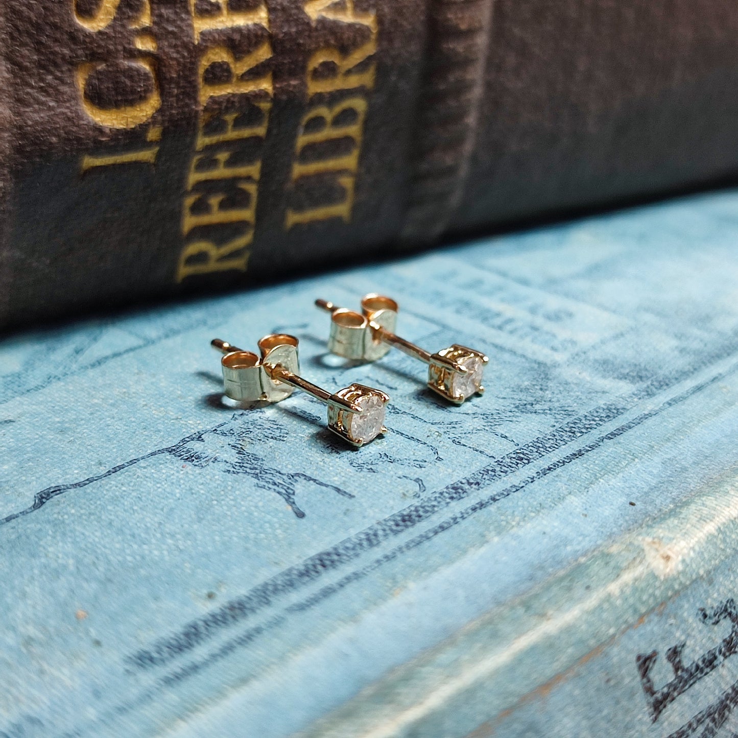 9ct Yellow Gold with Salt & Pepper Diamond Stud Earrings 0.22tcw