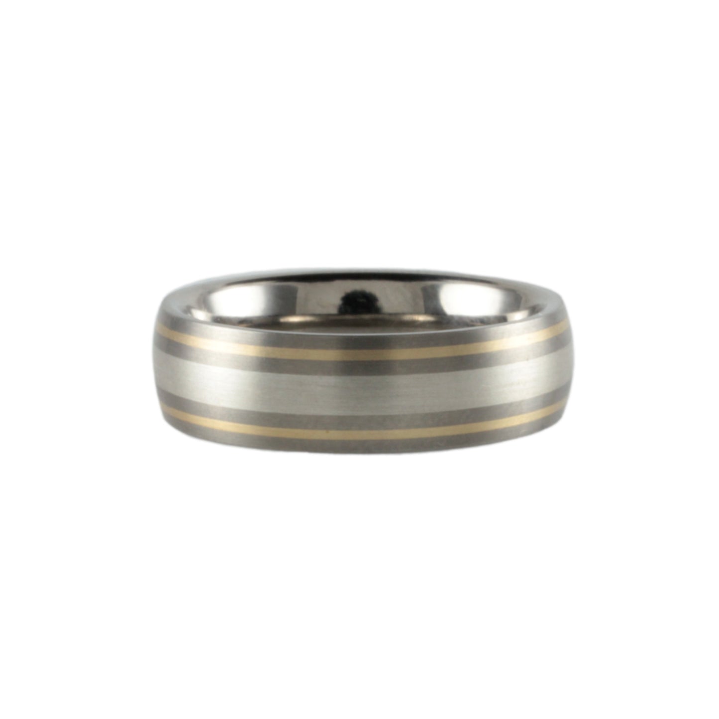 6mm Titanium Band with Silver & Gold Inlays