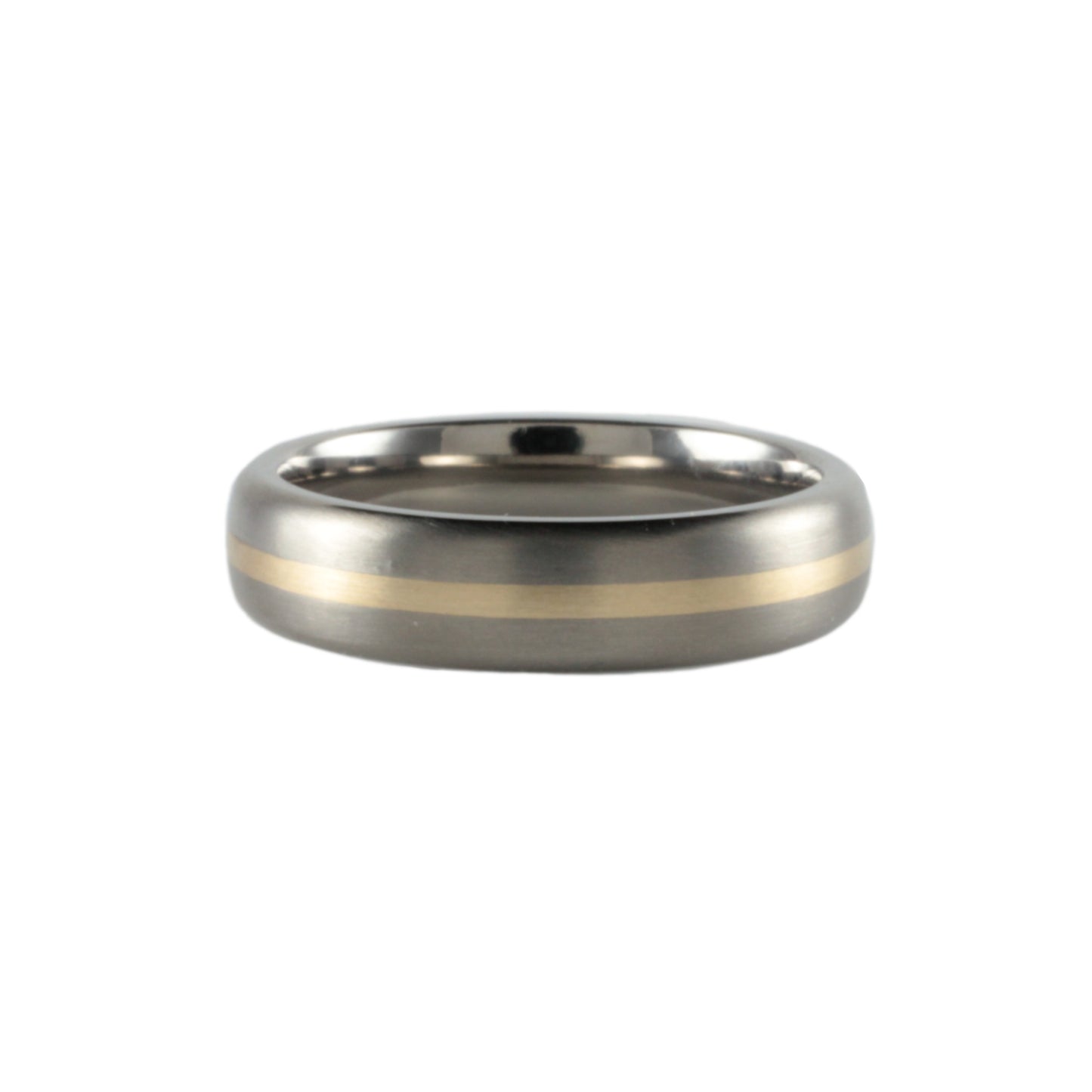 5mm Titanium Band with 14ct Yellow Gold Inlay